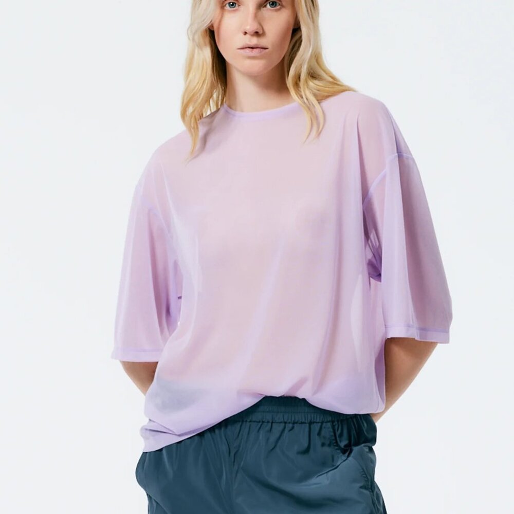 Tibi — Sheer Gauze Easy T-Shirt — Size M